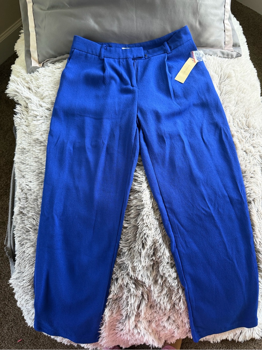 Sophie Rue Electric Blue Crepe Tailored Trousers